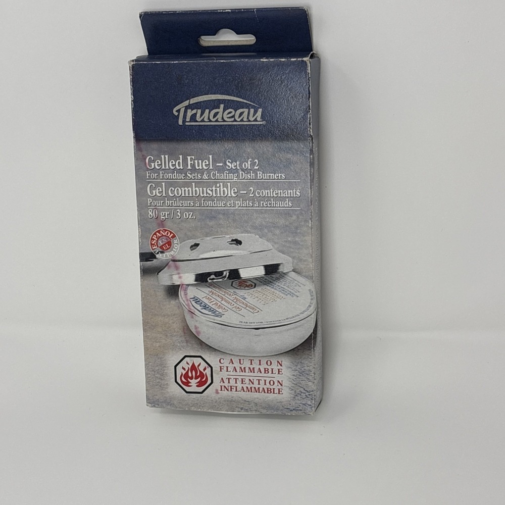 Trudeau Gelled Fuel Set of 2 For Fondue sets & Chafing Dish Burners~ 3oz NEW!